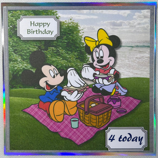 4th Birthday Card - Handmade