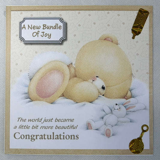 New Baby Girl Card - Handmade