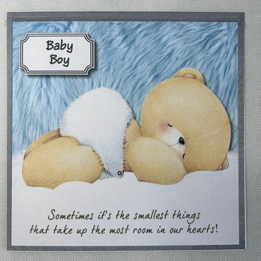 New Baby Boy Card - Handmade