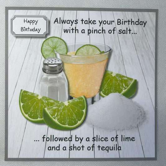 'Tequila' Birthday Card - Handmade